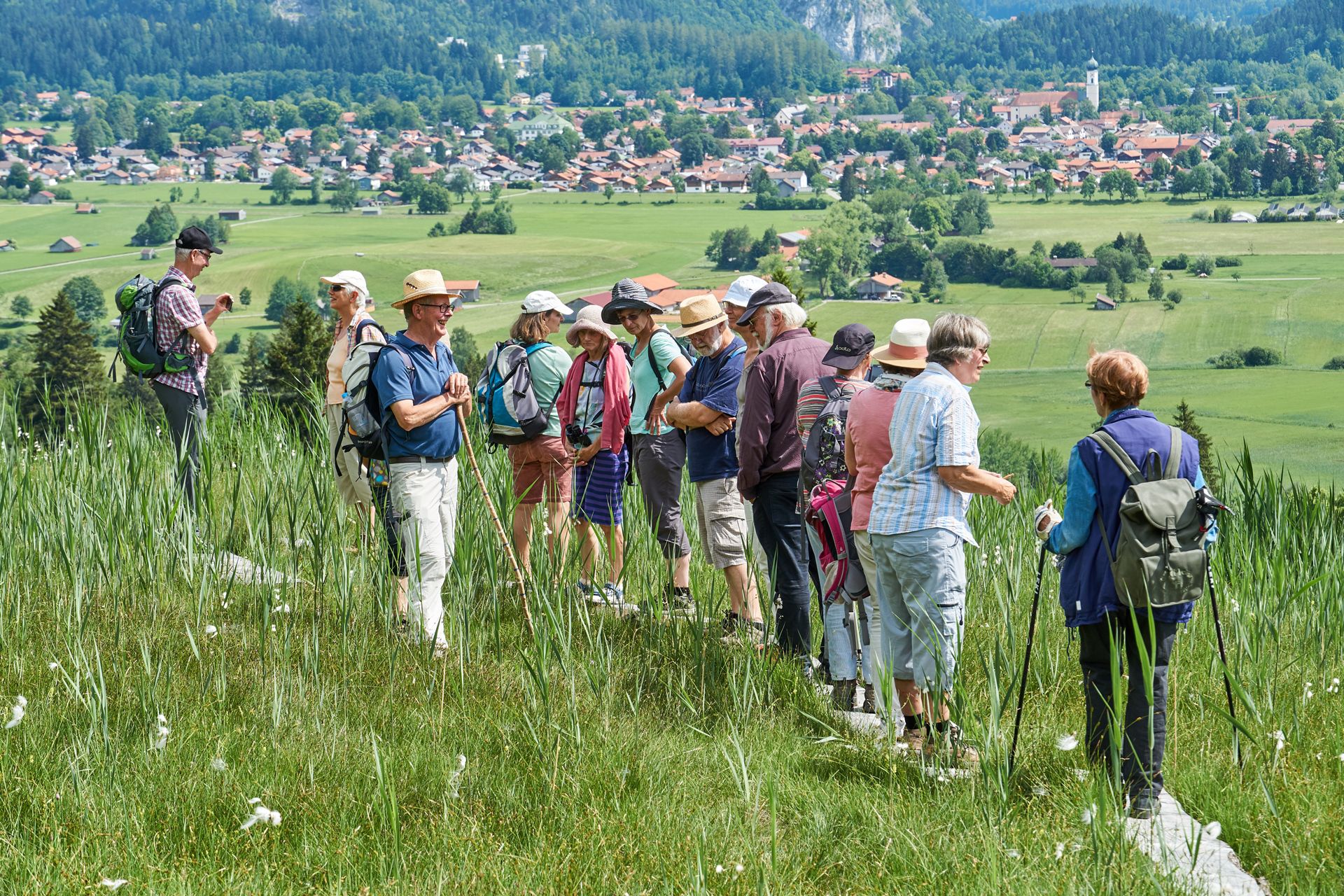 Wandergruppe auf dem Altherrenweg